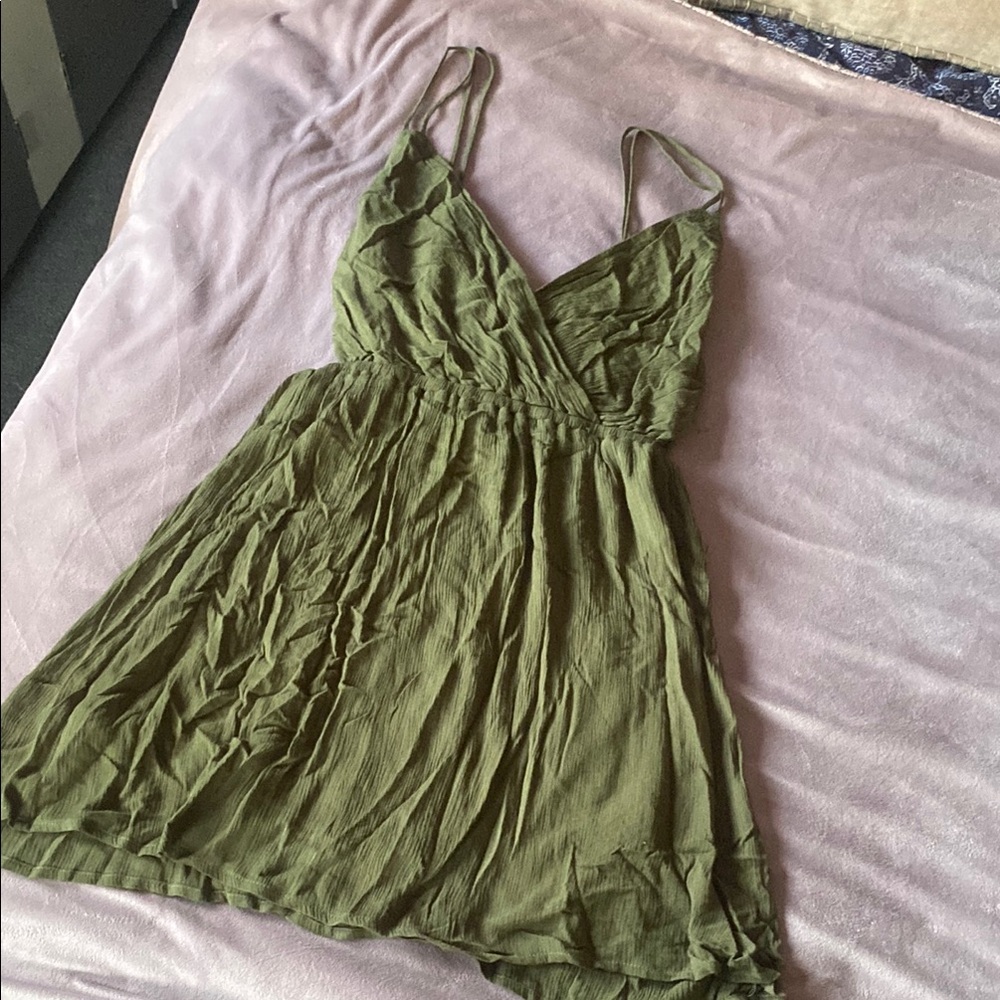 UO Ecoté Babydoll Green Dress
